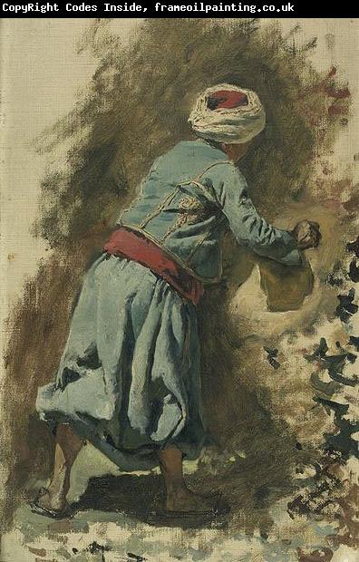 Edwin Lord Weeks Study of a Moor in Blue